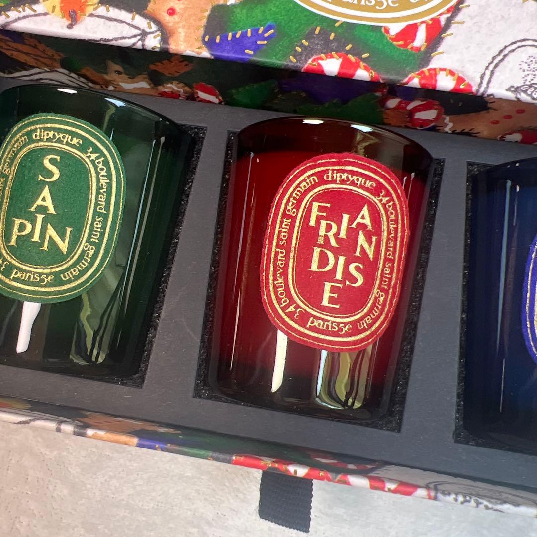 【新品・限定】Diptyque ディプティック クリスマスキャンドル3本セット