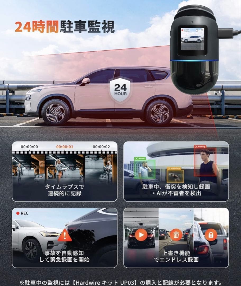 山口70mai Dash Cam Omni 360度ドライブレコーダー