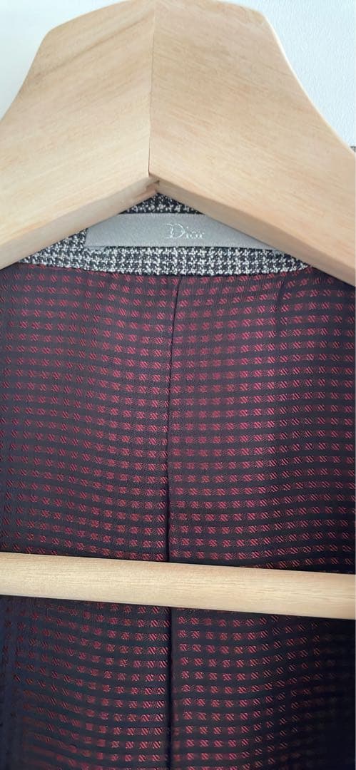 Dior hommeグレー系チェック柄テーラードジャケット