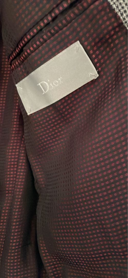 Dior hommeグレー系チェック柄テーラードジャケット