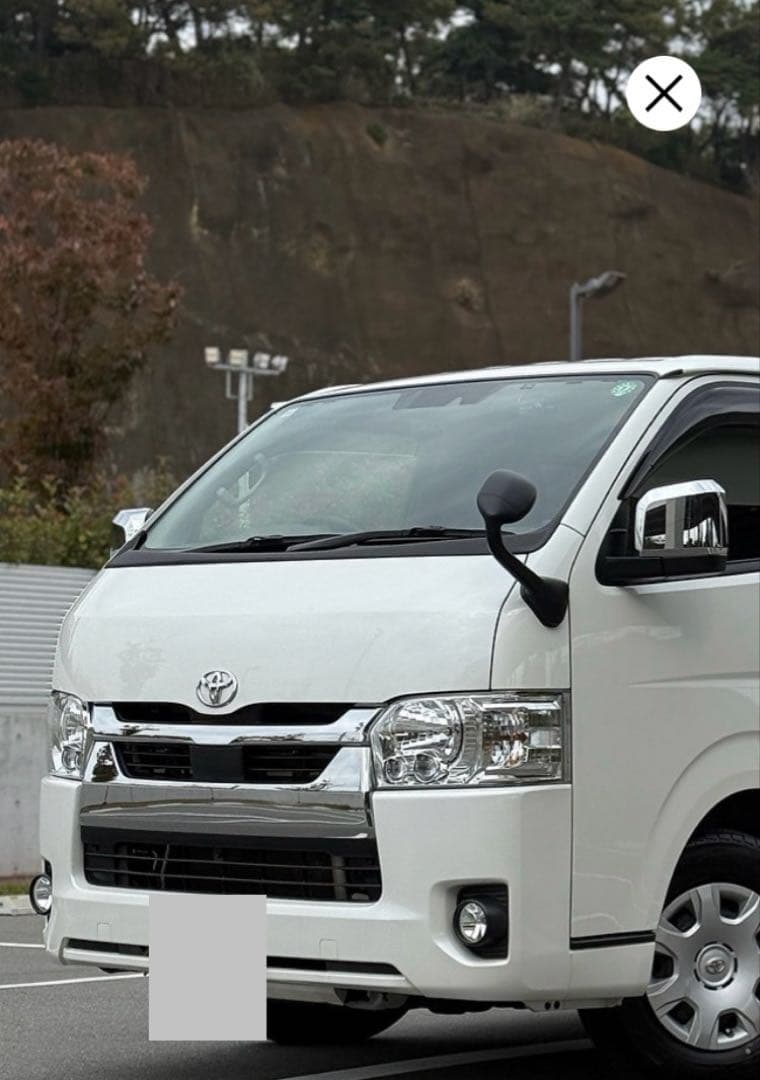 ハイエース　200系　標準ボディ　ワイパーガード　カーボン調