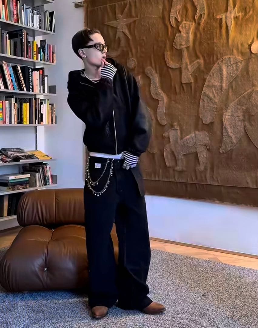 すいか　thug club ニットポロ