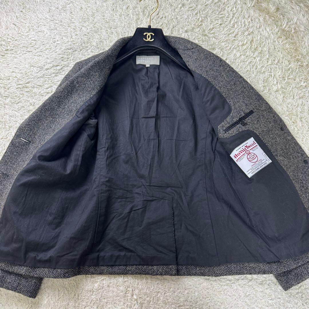 美品★マーガレットハウエル×ハリスツイード テーラードジャケット 3 L相当