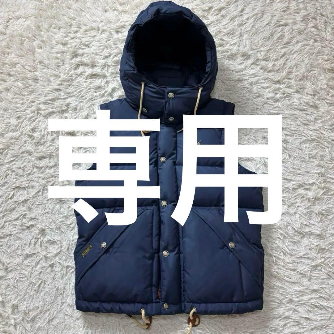 極美品 ポロラルフローレン ダウンベスト フード 2way ネイビー