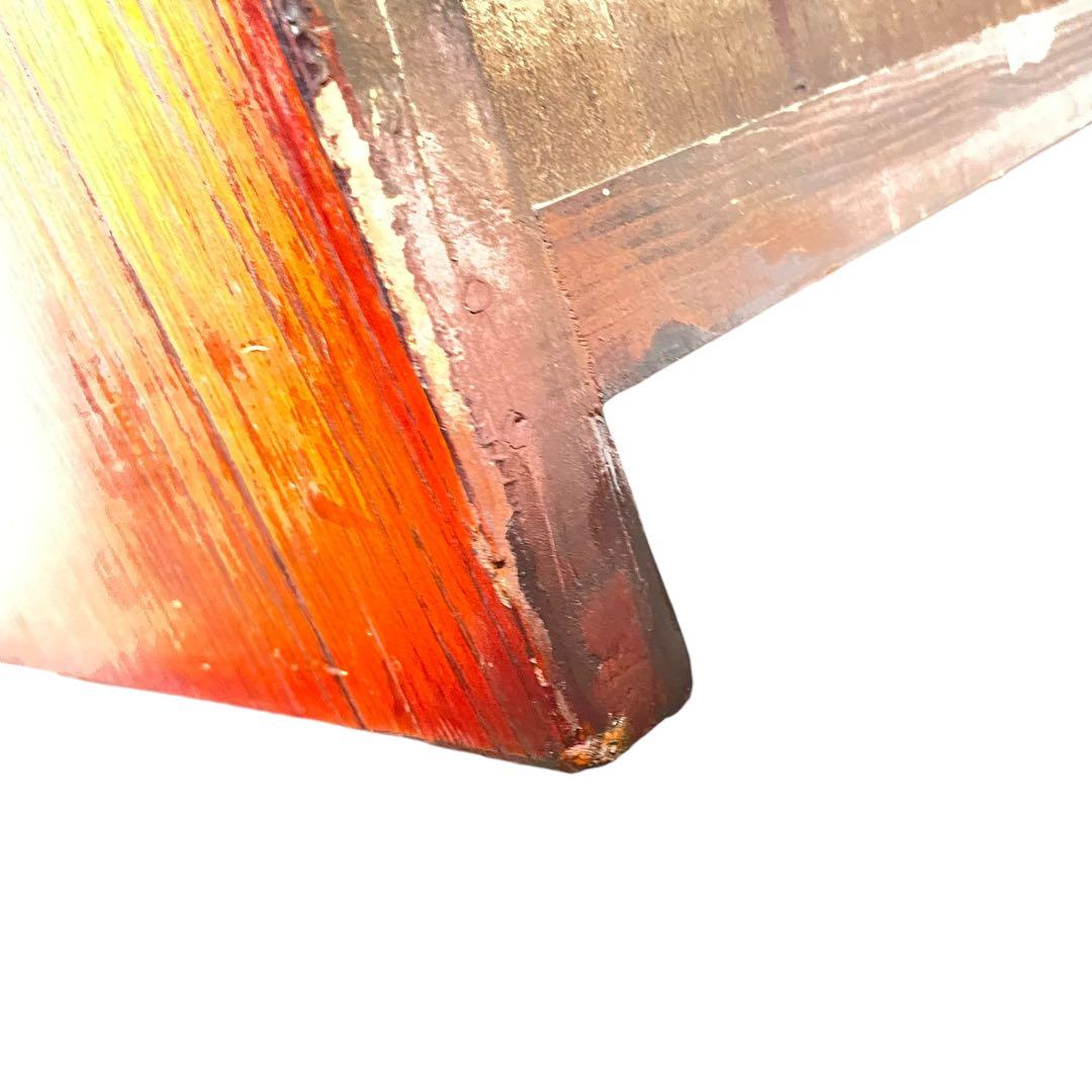 HR431 【シャビー】古い箪笥　欅　ケヤキ　和箪笥　鉄細工　昭和レトロ