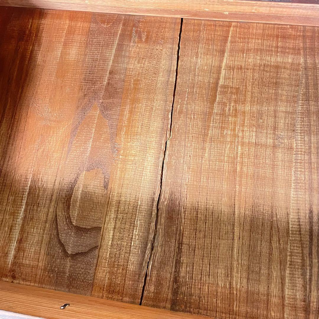 HR431 【シャビー】古い箪笥　欅　ケヤキ　和箪笥　鉄細工　昭和レトロ