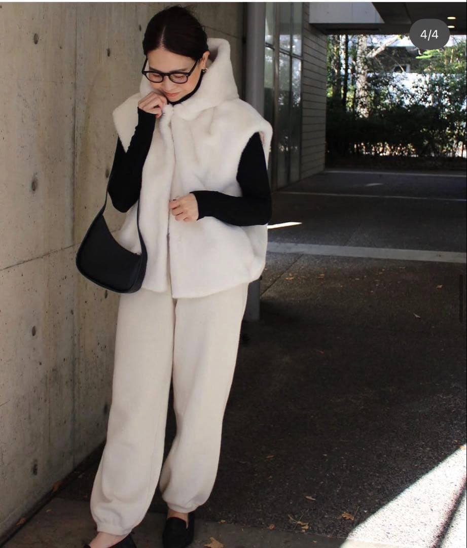 ★週末お値下げ★【未使用品】eLLa エコミンクファーベスト