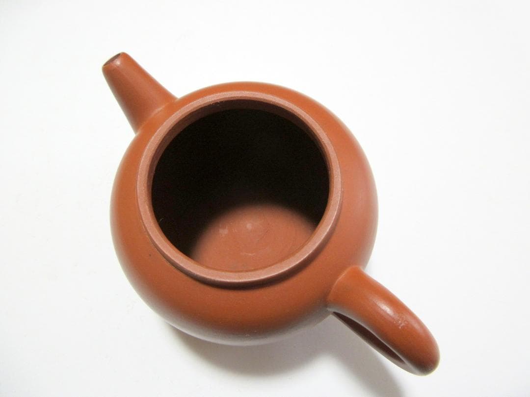 三浦常山 佐渡無名異焼 朱泥 後手茶注 共箱 共布 栞 / 急須