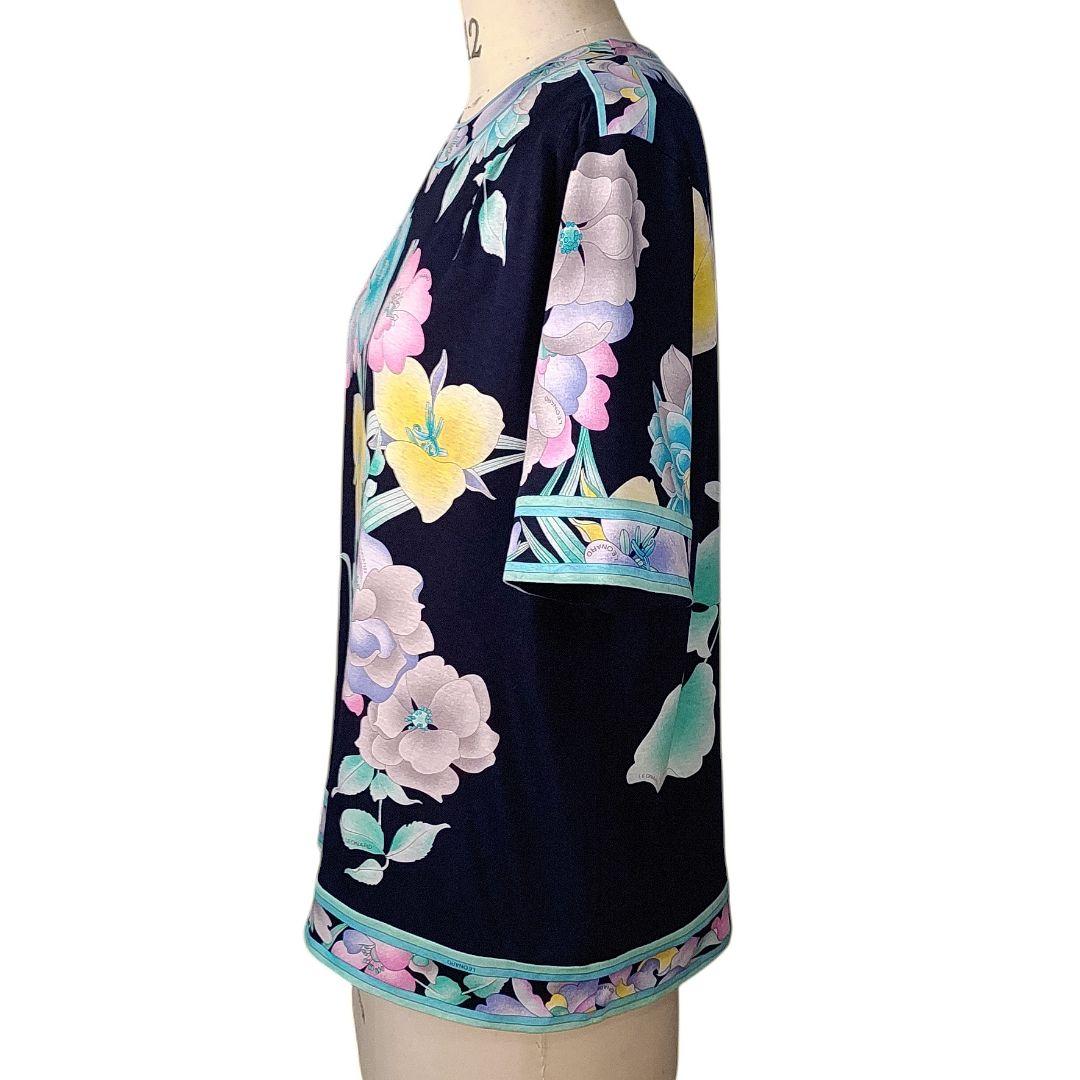 ☆ LEONARD レオナール シーアイランドコットン フラワー柄 カットソー