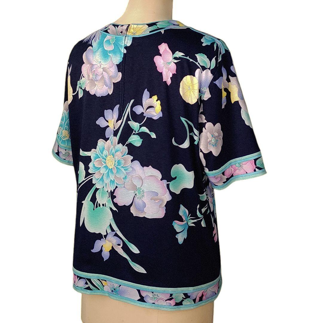 ☆ LEONARD レオナール シーアイランドコットン フラワー柄 カットソー