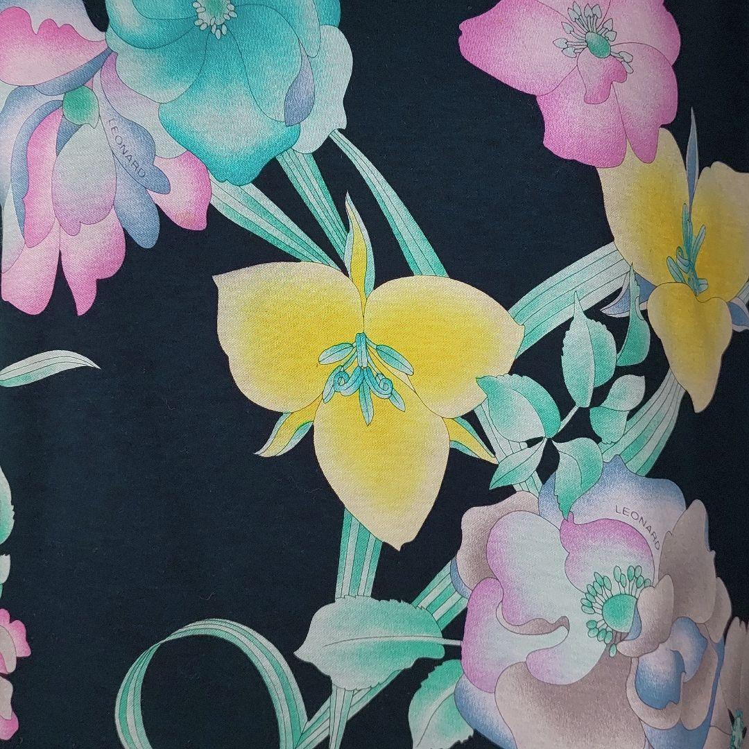 ☆ LEONARD レオナール シーアイランドコットン フラワー柄 カットソー