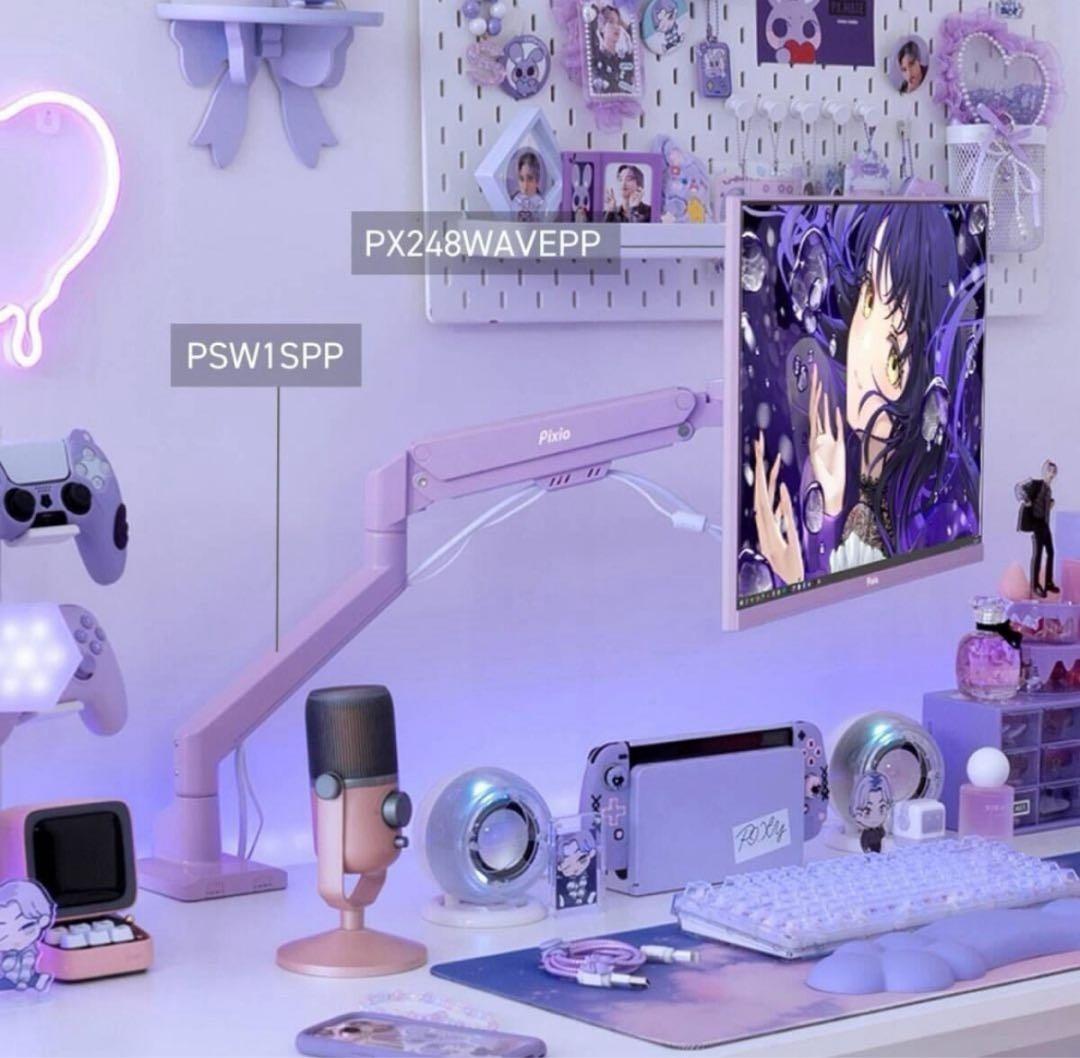 Pixio PX248 Wave ゲーミングモニター パープル 23.8インチ