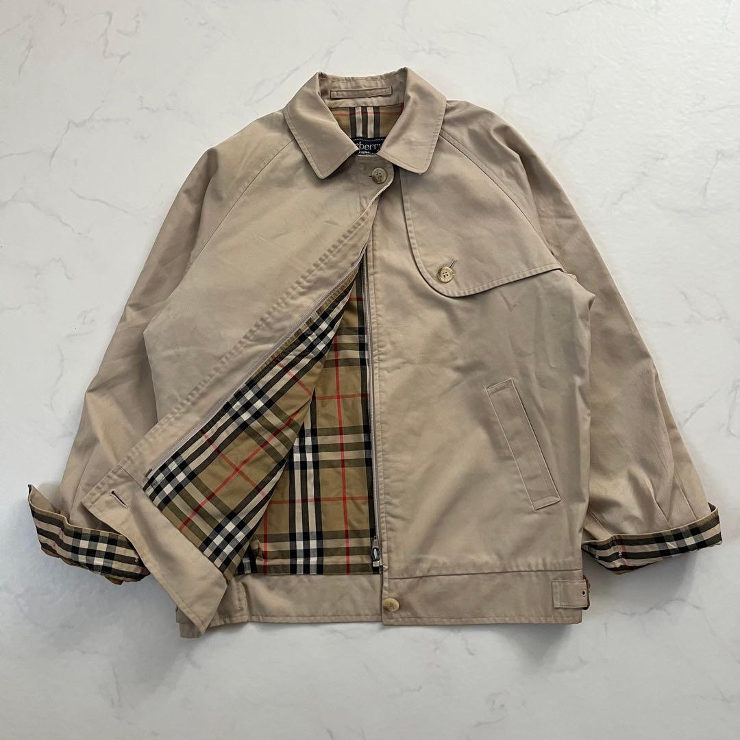 希少デザイン　バーバリーズ　ハリントンジャケット　ベージュ　Lサイズ相当