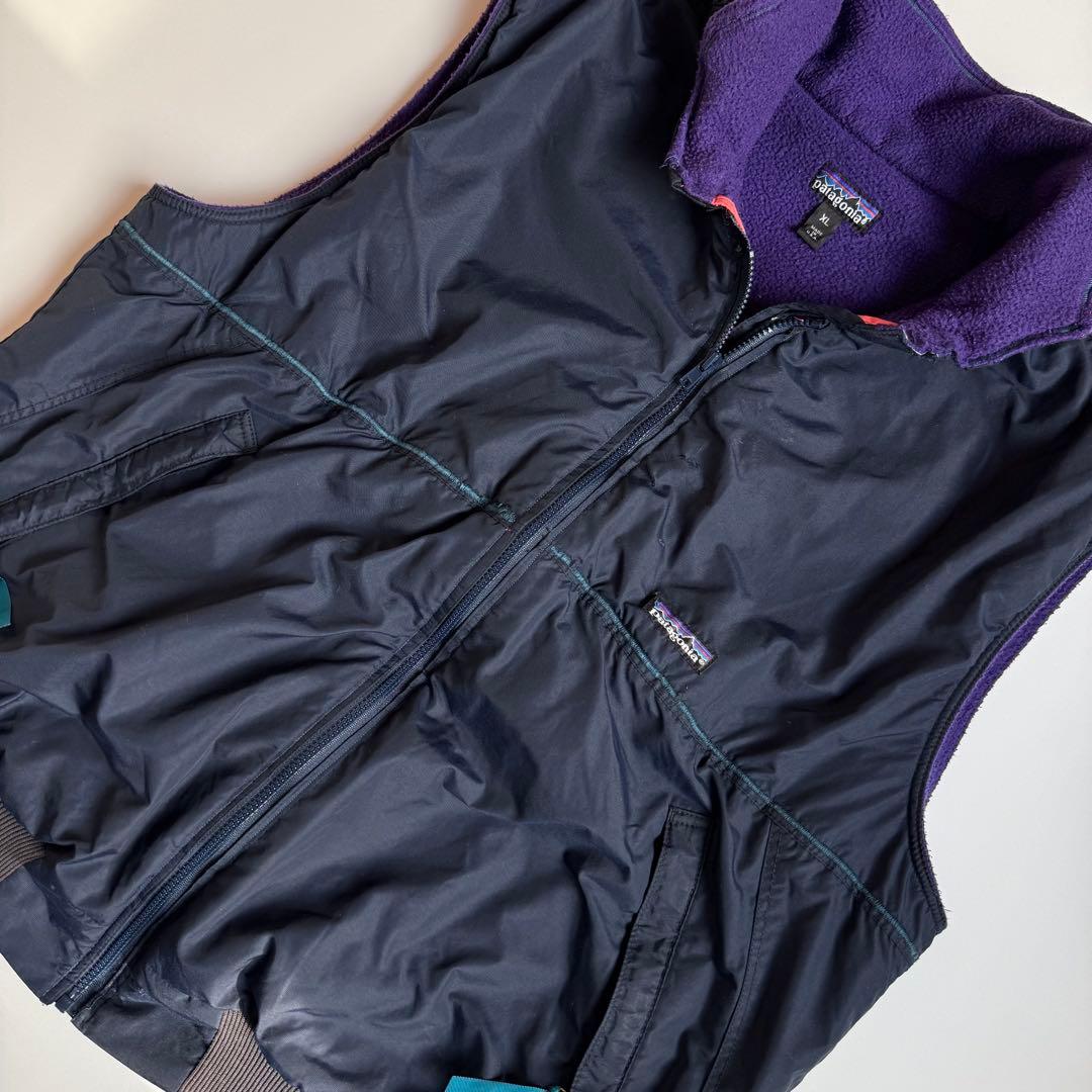 90's USA製 patagonia パタゴニア シェルドシンチラベスト XL