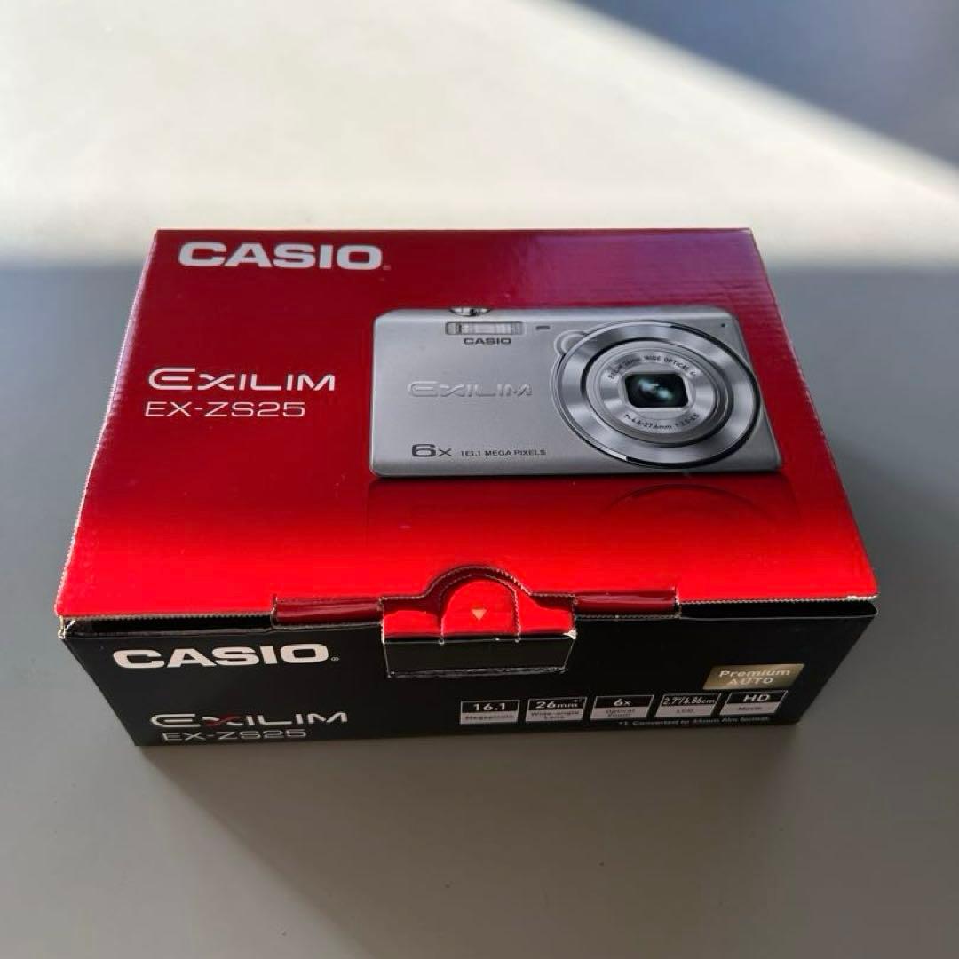 カシオCASIO EXILIM EX-ZS25デジタルカメラ　外箱SDカード付き