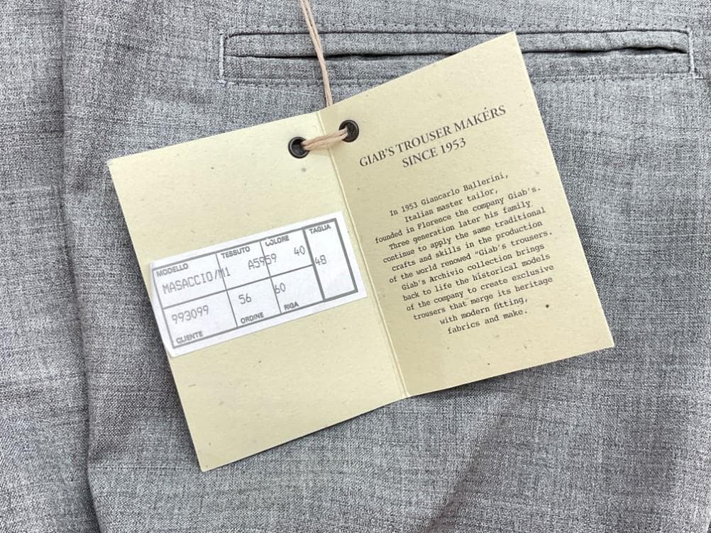 新品 giab's ARCHIVIO マサッチョ クリースストレッチスラックス