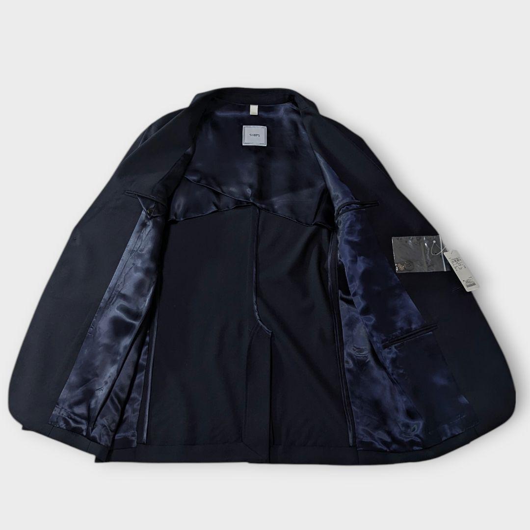 超高級ウール★タグ付き★SHIPS　テーラードジャケット　紺　L