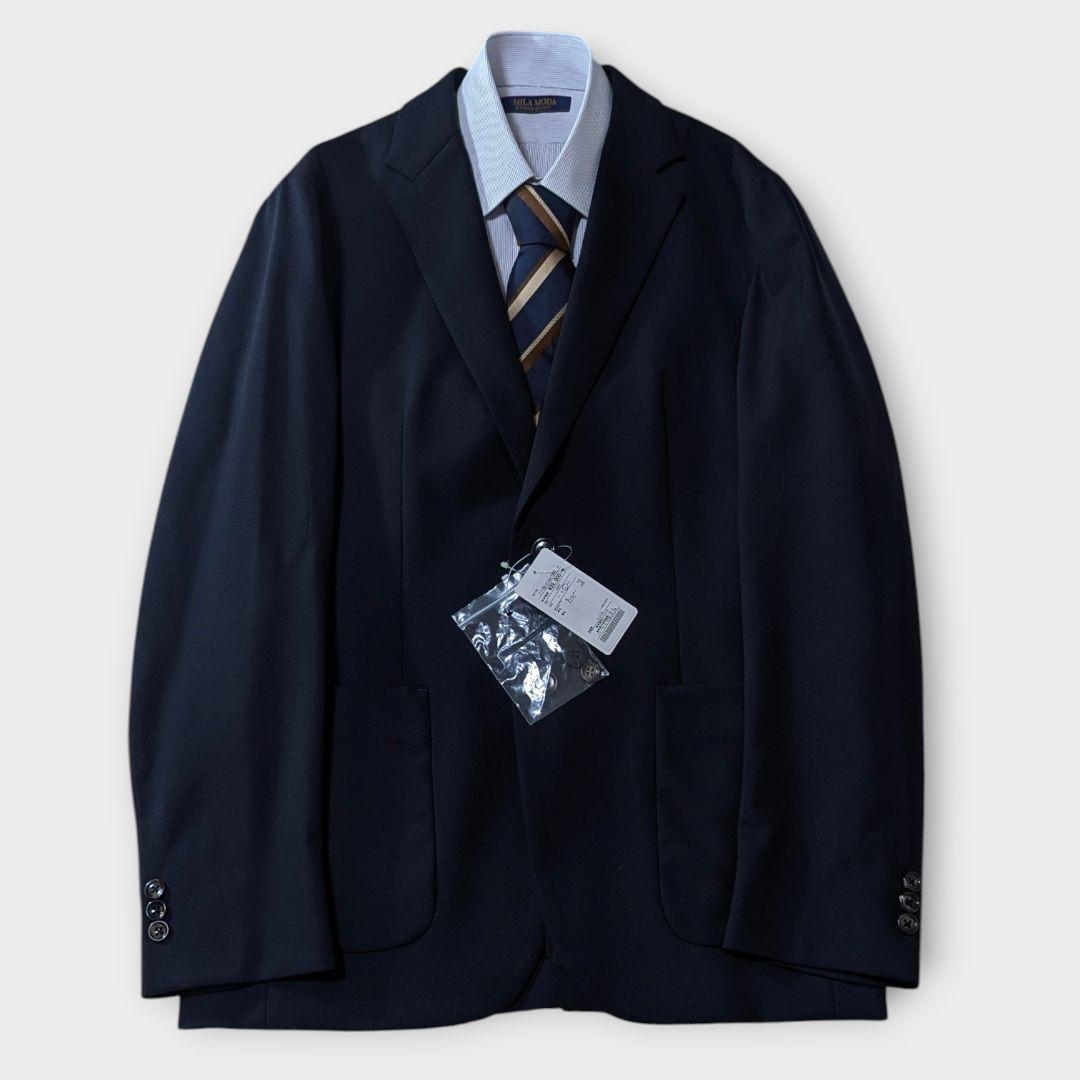 超高級ウール★タグ付き★SHIPS　テーラードジャケット　紺　L