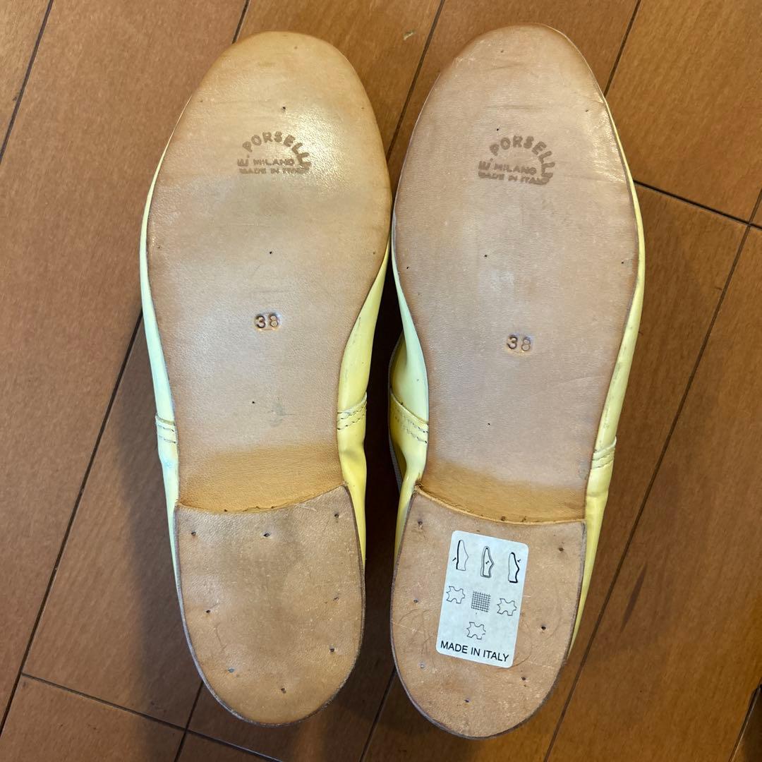 未使用　ポルセッリ　バレエシューズ　フラットシューズ　38