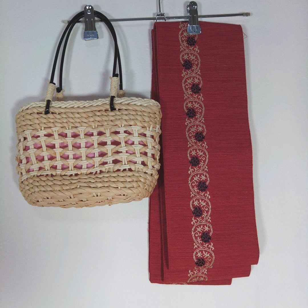 レトロ　レディース　浴衣　セット　身丈150cm　絞り柄　リップル　花柄　半幅帯