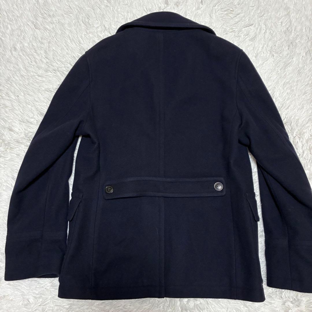 バーバリーブリッド　ピーコート　ノバチェック　ネイビー　Lサイズ　三陽商会