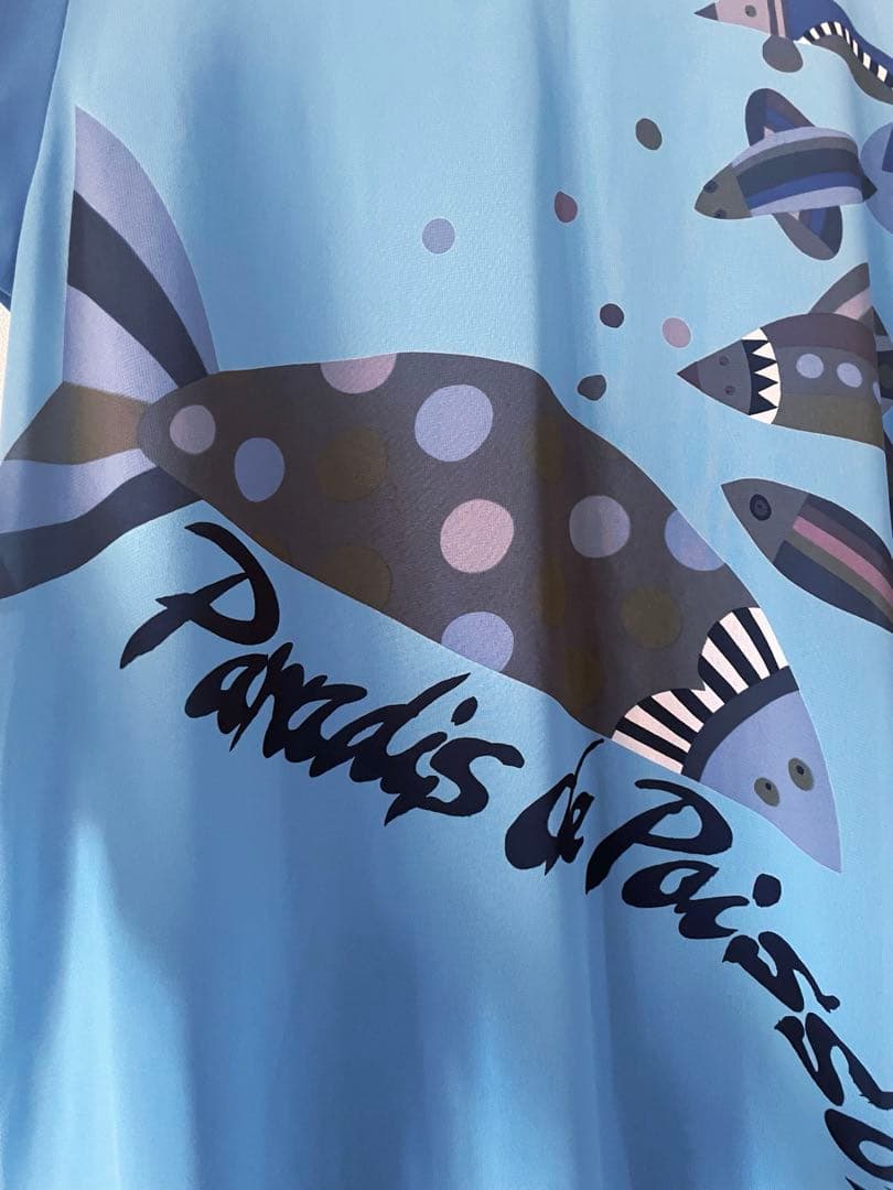 トクコプルミエブォル魚のグラフィックプリント 七分袖チュニック