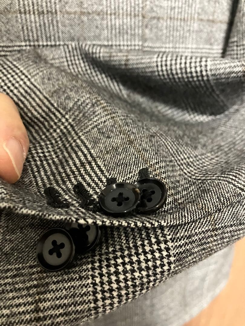 Sakado Express グレンプレイドダブルスーツ　ウールカシミヤ