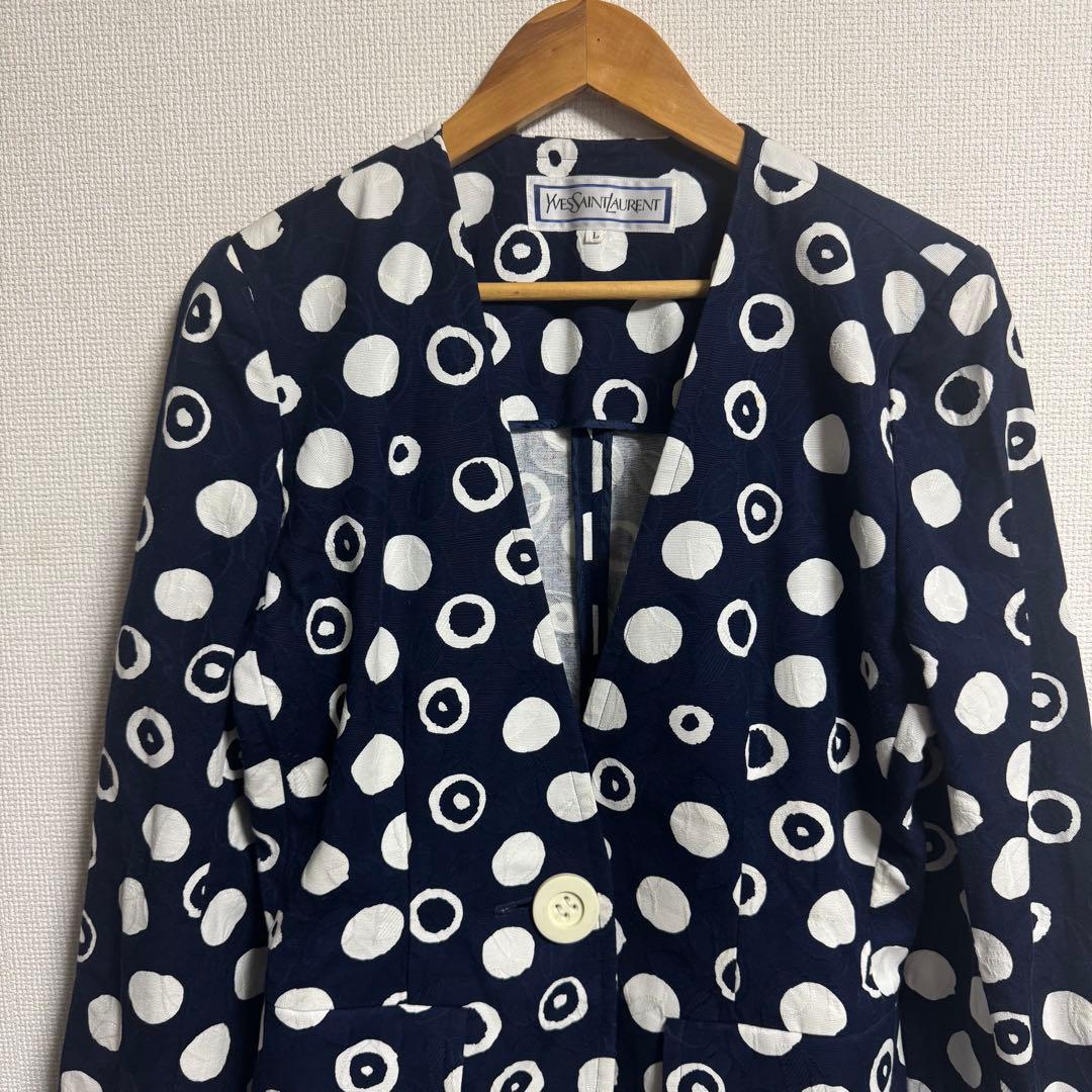 合馬様Yves Saint Laurent ドットブレザー　y2k