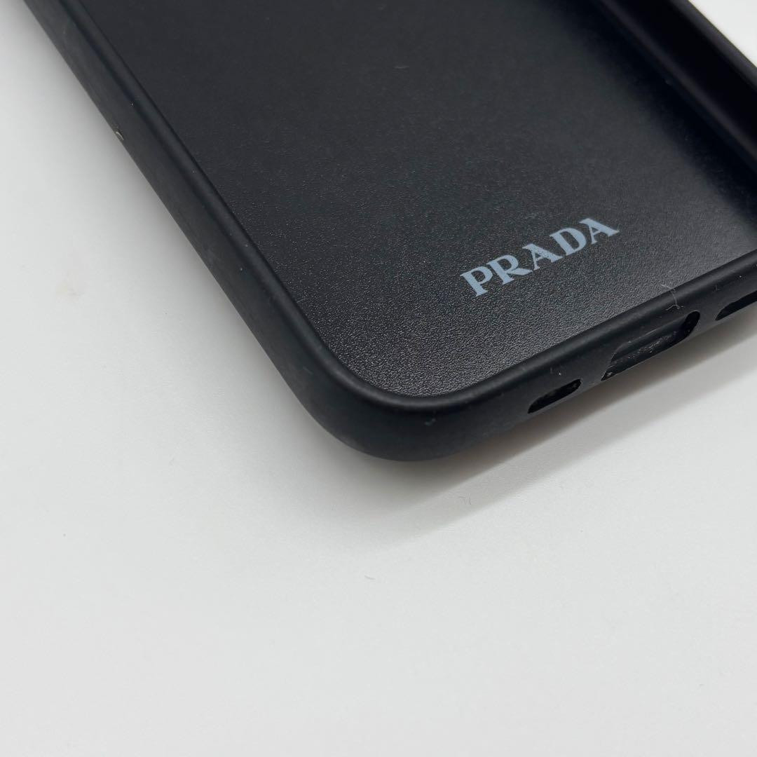 箱付き✨ プラダ iPhone 15pro スマホケース 三角ロゴ レザー 黒