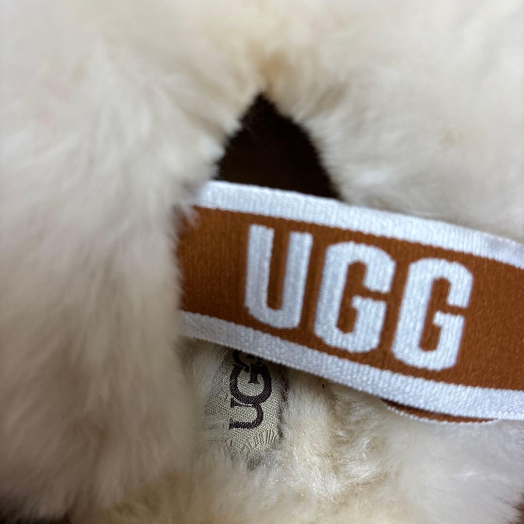 厚底UGG ベージュ スリッパ