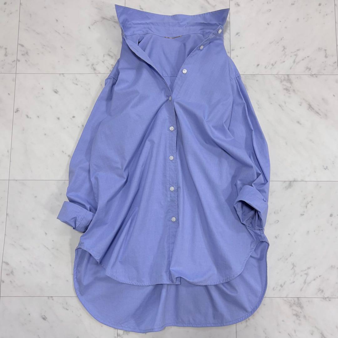 美品✨アパルトモン　ドゥーズィエムクラス　Aラインシャツ　オーバーサイズ　青