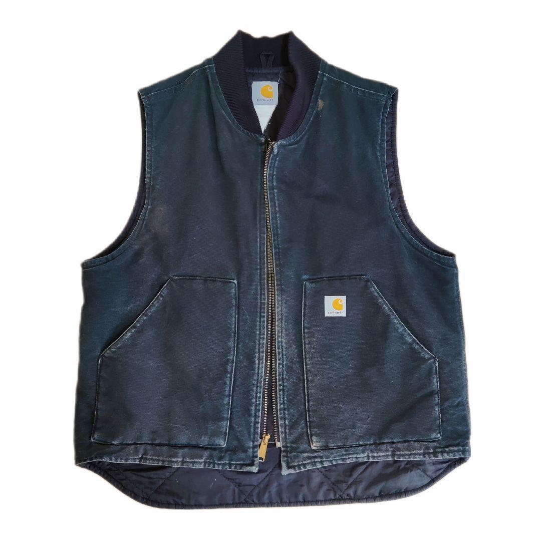 Carhartt カーハート 00年代初期 ベスト 黒 LARGE メキ移行期