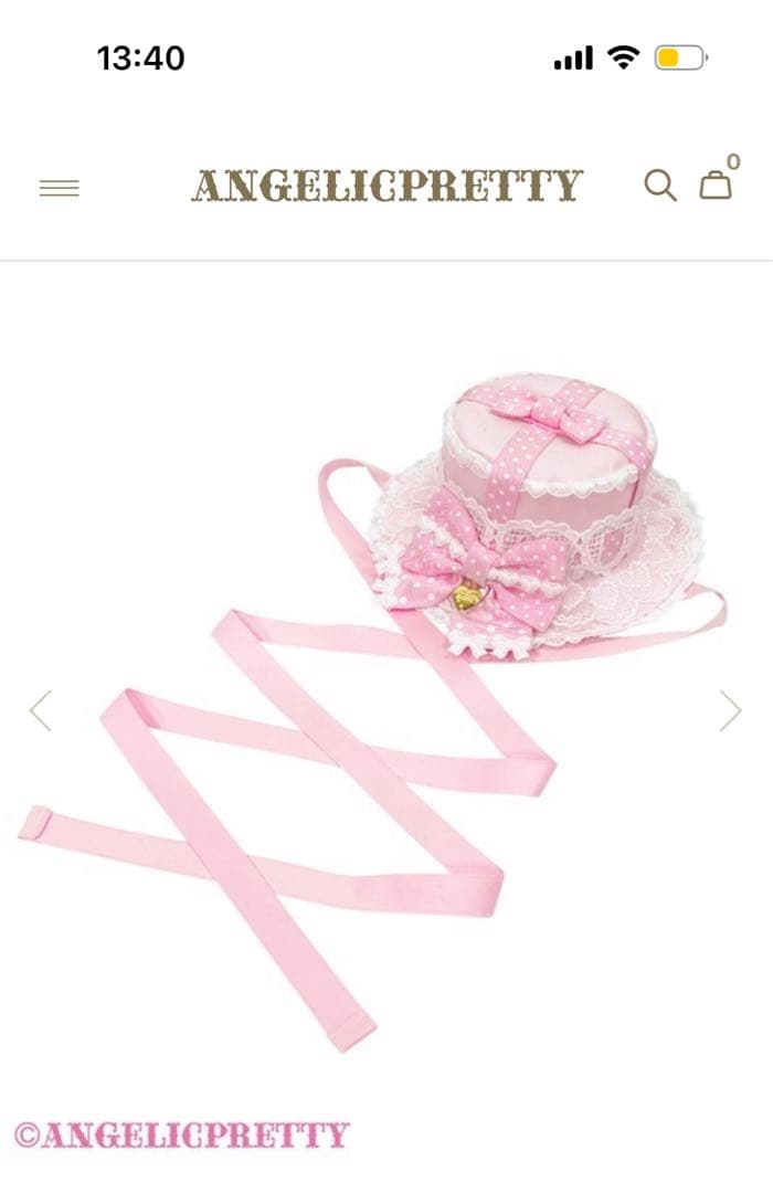 angelic pretty Airy HeartプレゼントリボンミニHat