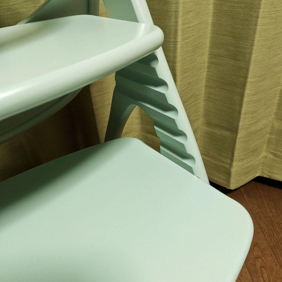 美品 yamatoya 大和屋 ハイチェア アッフルチェア ハーブグリーン