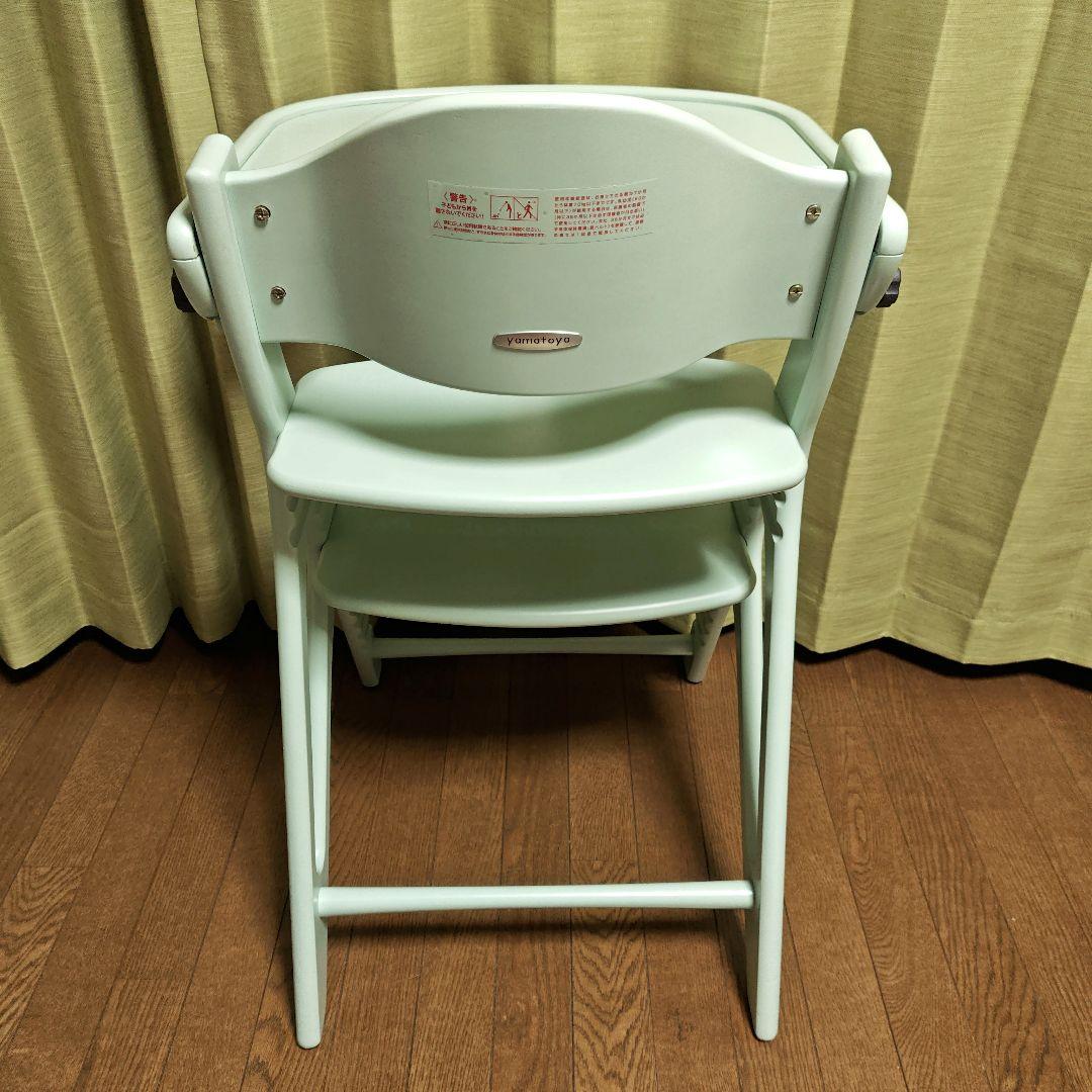 美品 yamatoya 大和屋 ハイチェア アッフルチェア ハーブグリーン