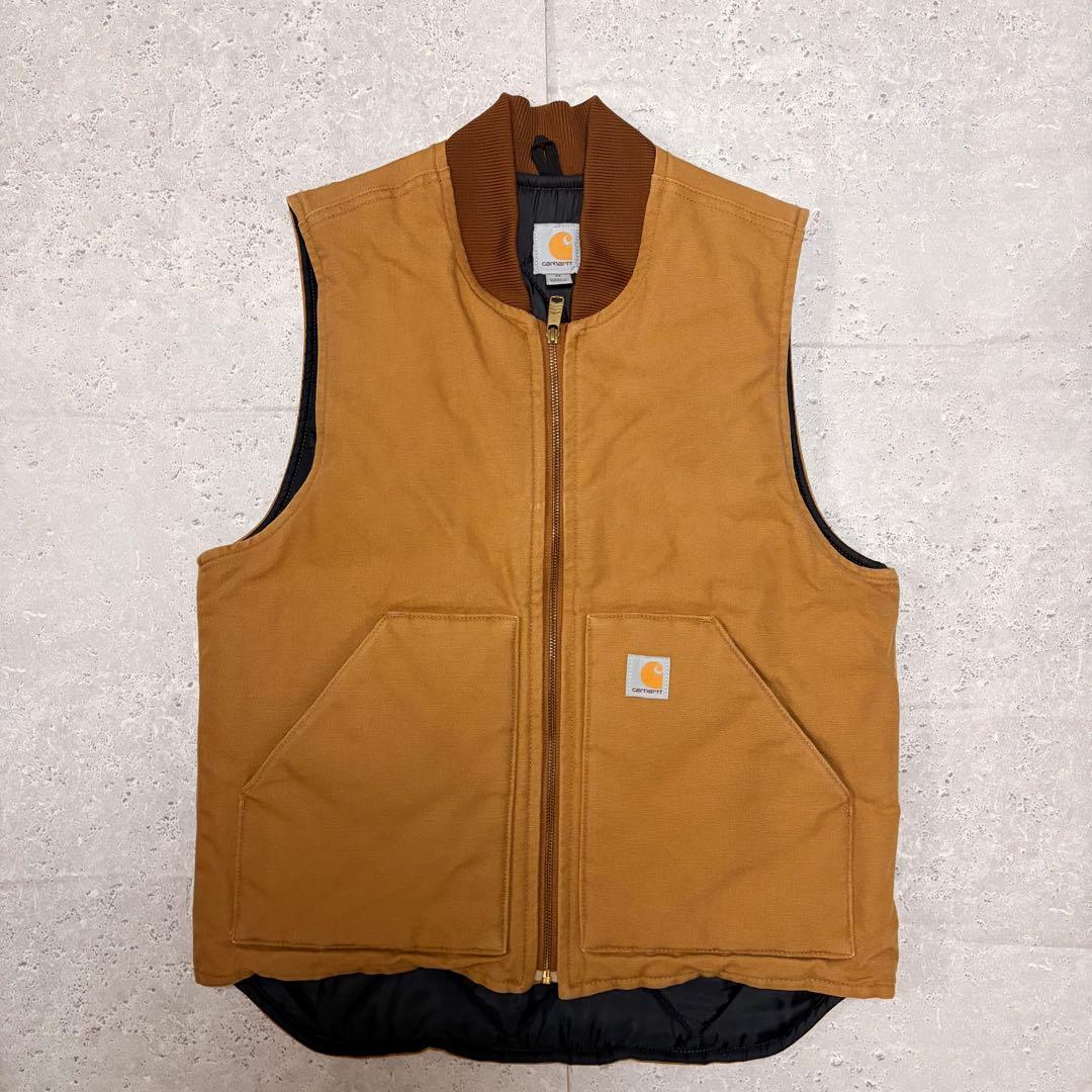 【美品】Carhartt カーハート ダックベスト キルティング M