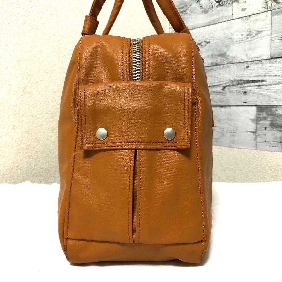 美品✨人気 ポーター フリースタイル ミニボストンバッグ 大容量 キャメル