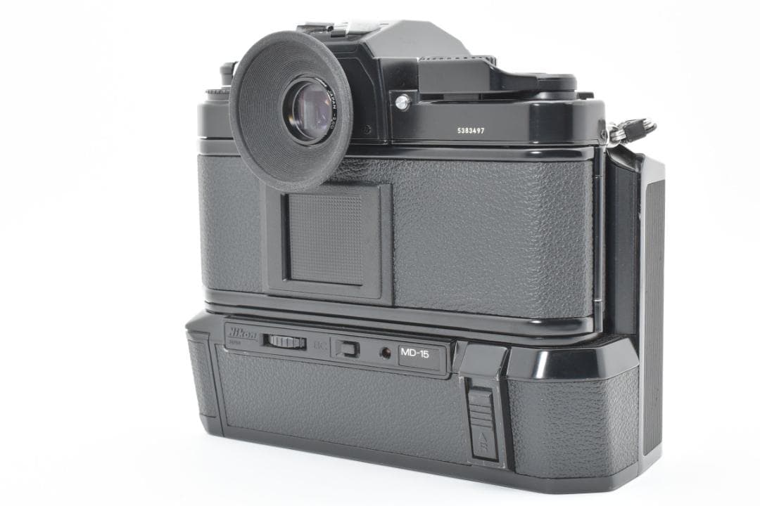 【良品】 NIKON FA ブラック＋MD-15 モータードライブ付 カメラ