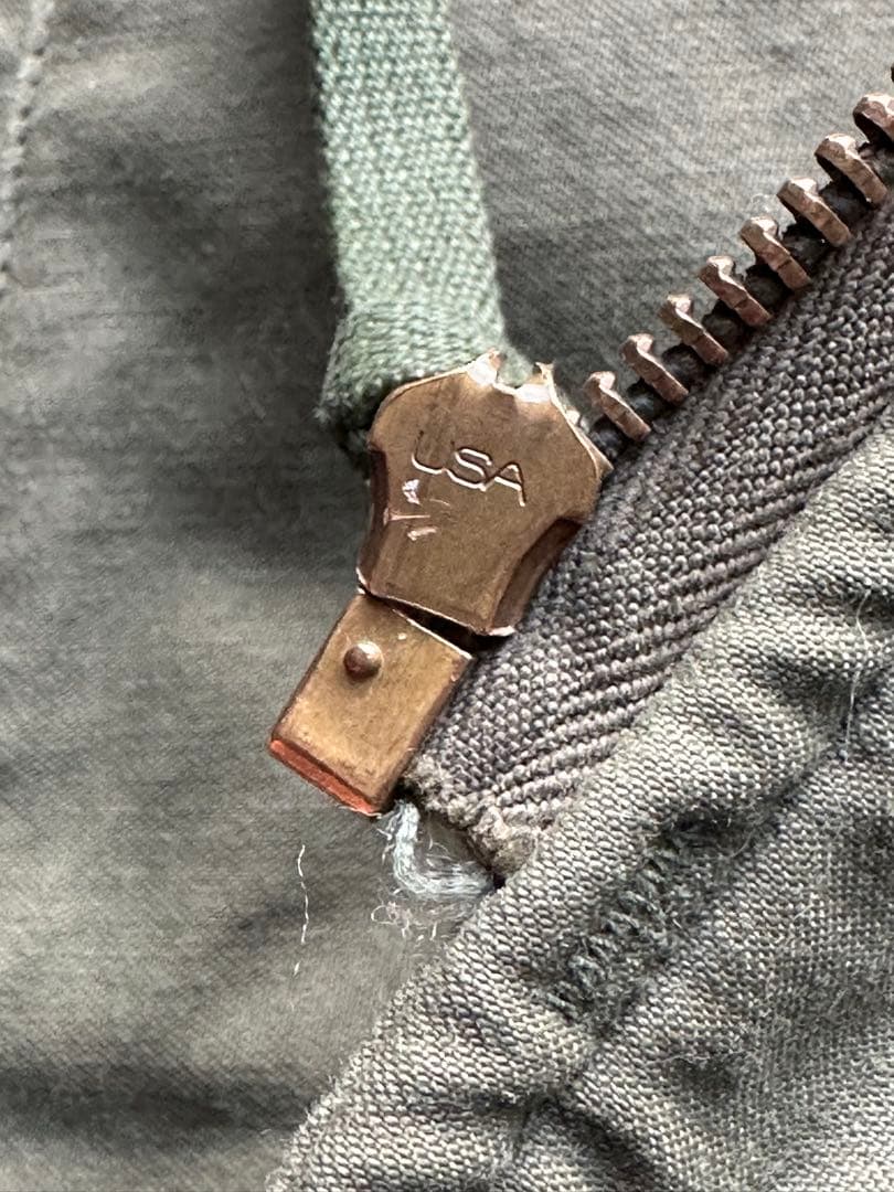 実物　70s A-2デッキ　ジャケットオリーブグリーン ミリタリージャケット