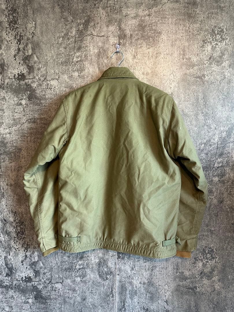 実物　70s A-2デッキ　ジャケットオリーブグリーン ミリタリージャケット