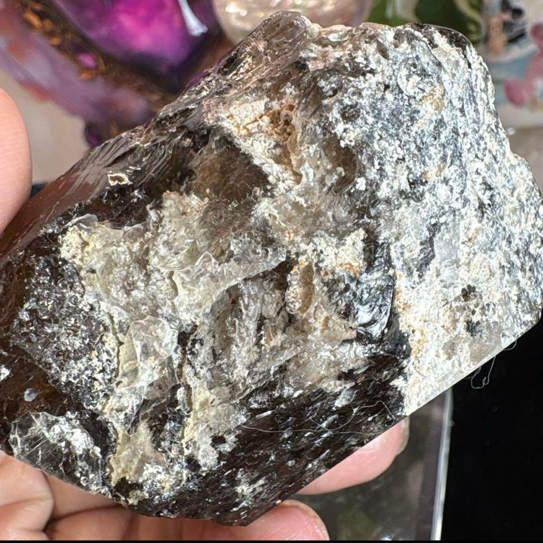 スモーキークォーツ♡ゴールドルチル♡フリーフォームホワイトガーデンNo.2302