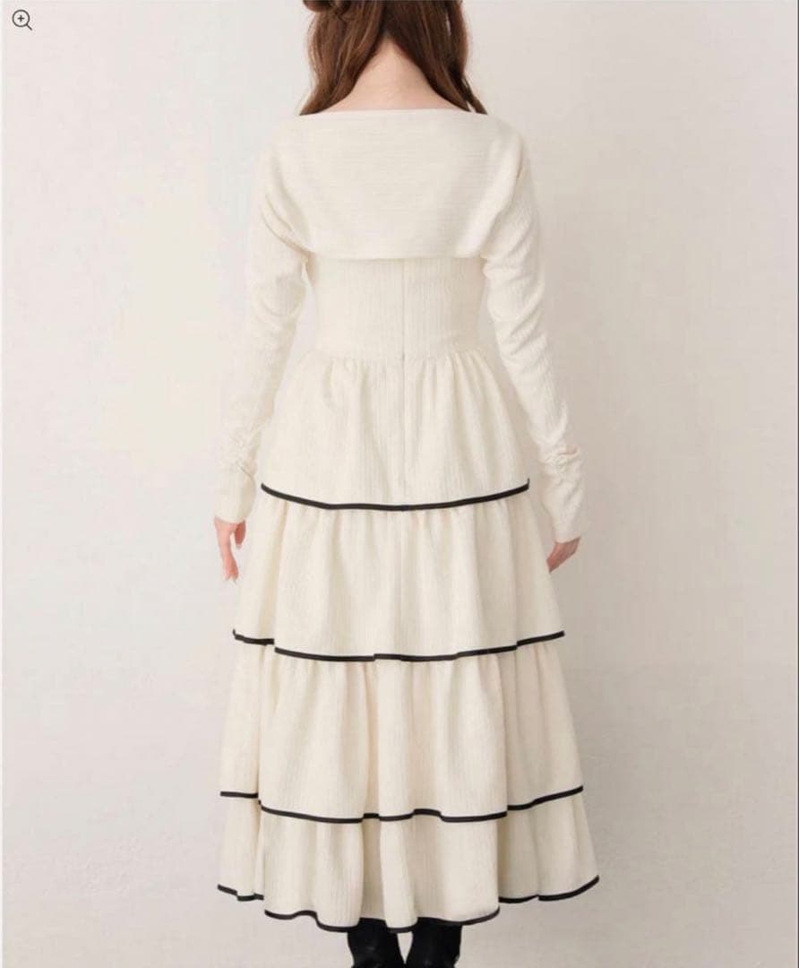 ワンピース M me eme Tiered ribbon ensemble onepiece