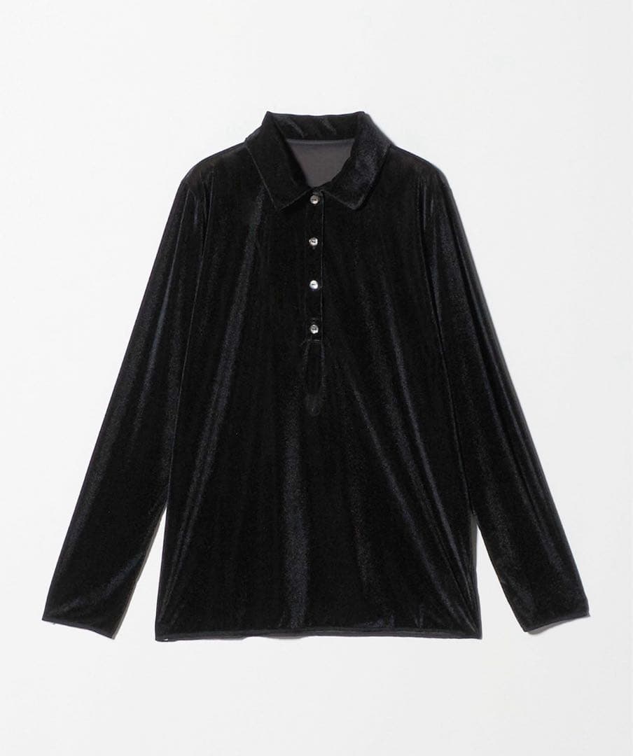 6(ROKU)シアー ベロア シャツプルオーバー 25FW レディース