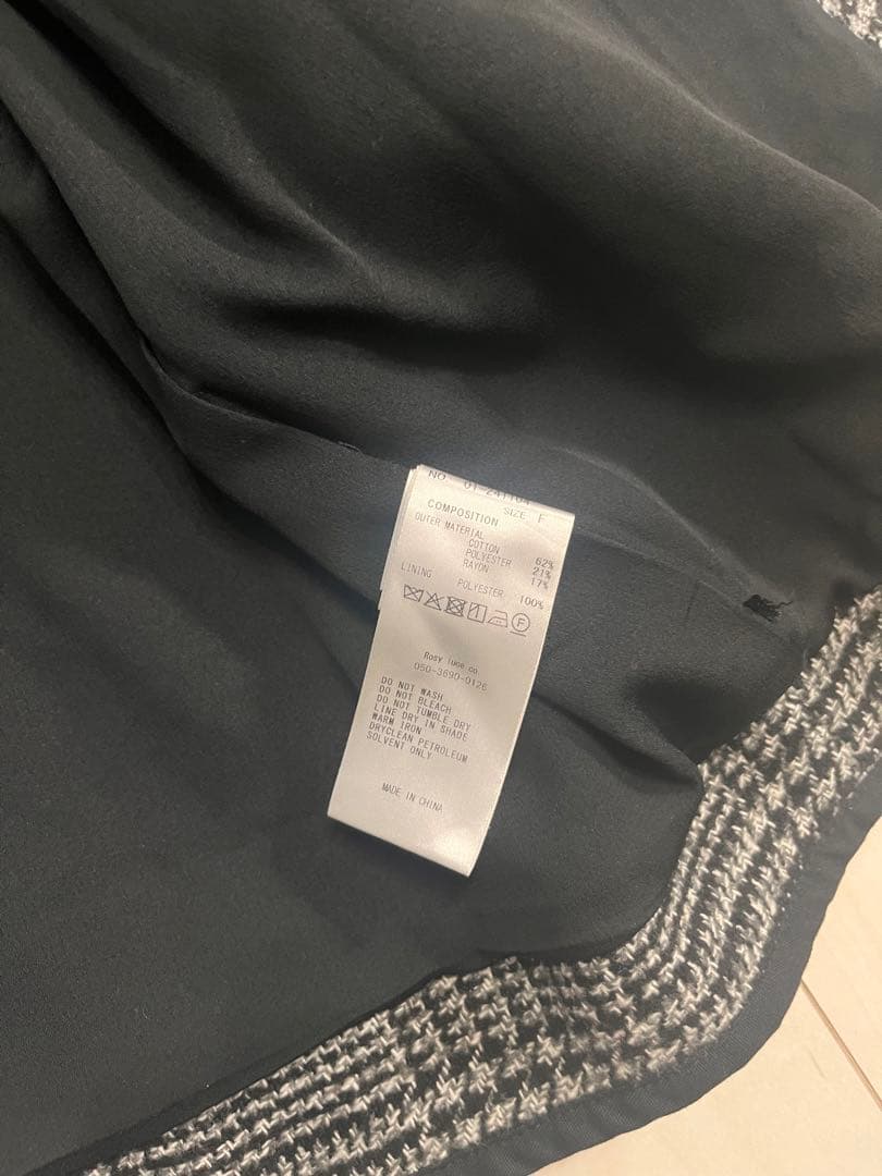 美品　ロージールーチェ TWEED TAILORED JACKET 黒　コート