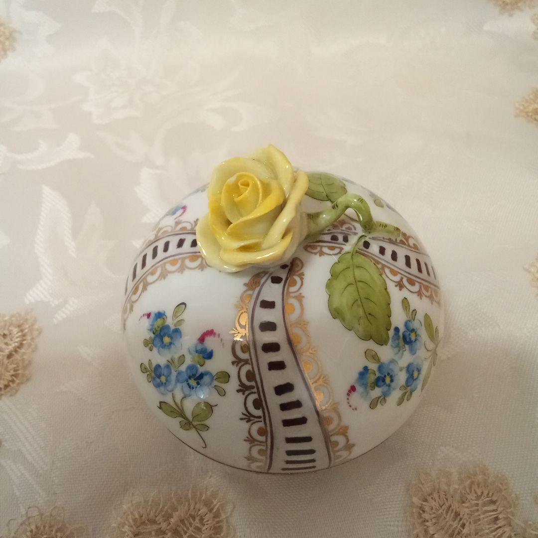 ヘレンド小物入れ　わすれな草　マスターペインターサイン入り