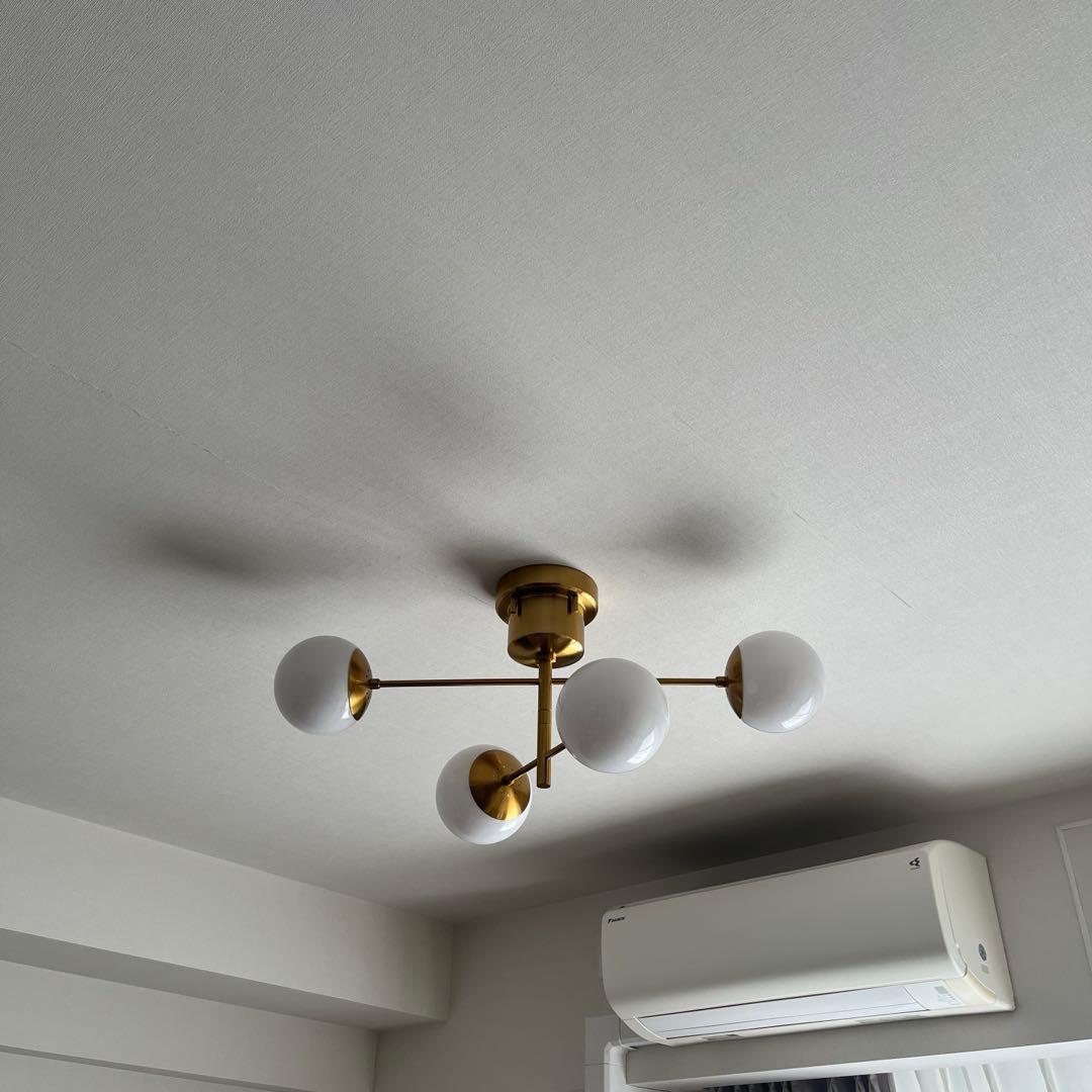 なっち⭐︎【未使用電球4球付／定価24,800円】4灯シーリングライト