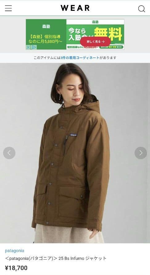 patagonia インファーノジャケット XXL