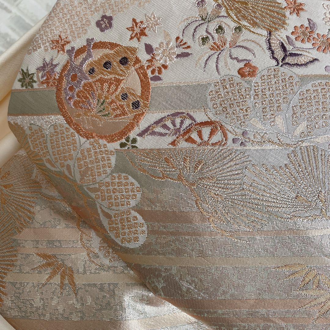 訪問着　フルセット　花ぐるま　金彩加工　華やか　入学式　卒業式　着物　I8