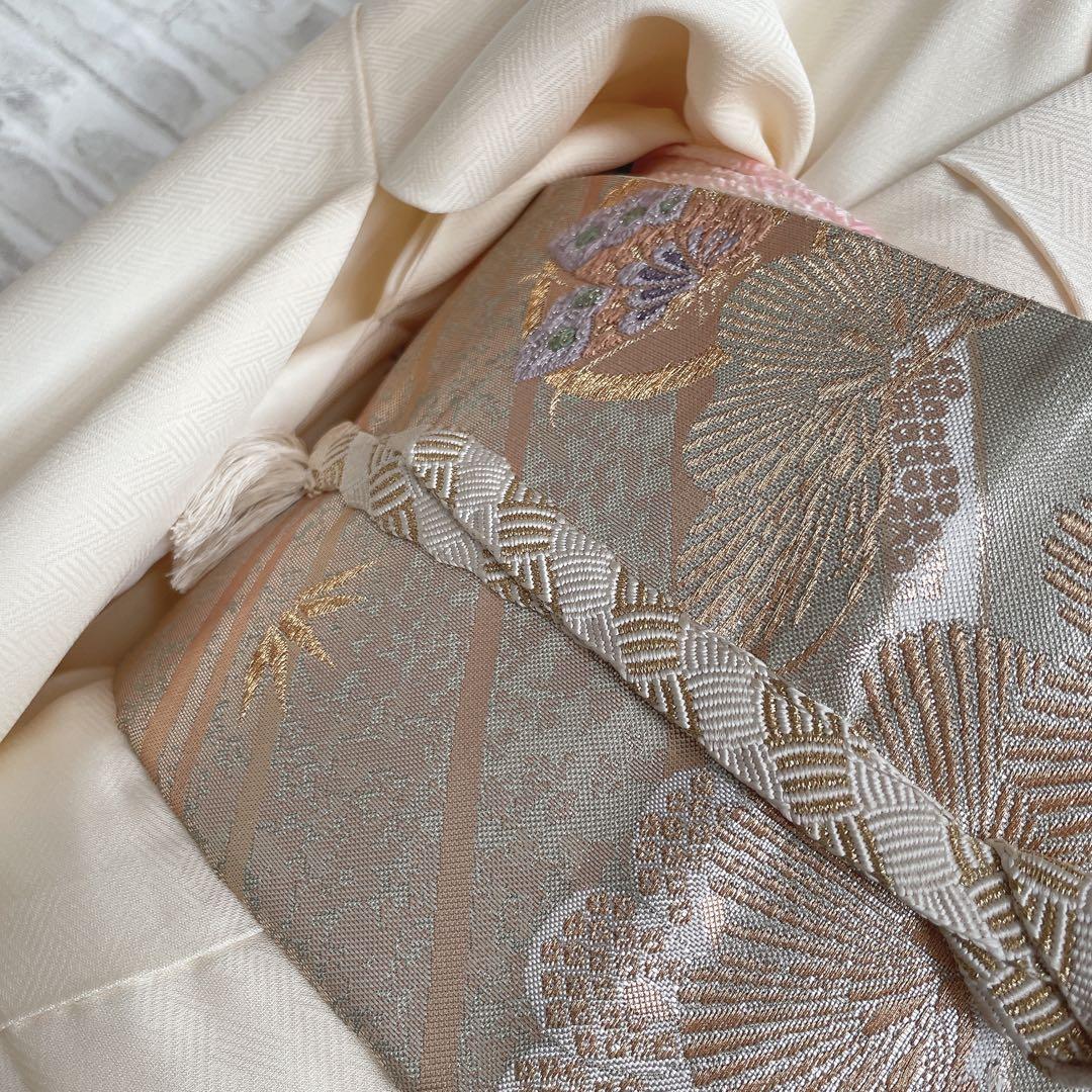 訪問着　フルセット　花ぐるま　金彩加工　華やか　入学式　卒業式　着物　I8