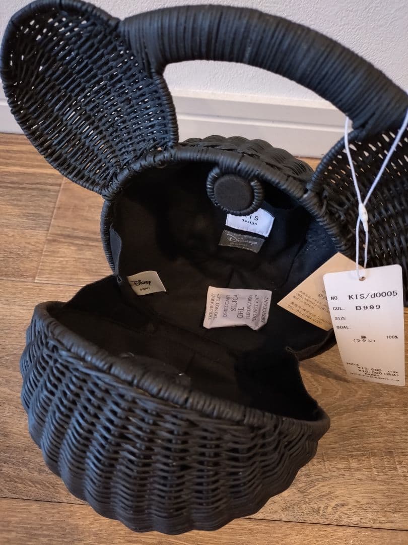 KARRY ミッキー耳付きかごバッグ ブラック